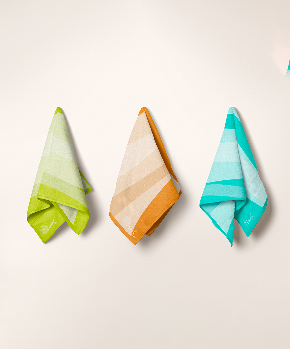 Nool & Co. Premium Cotton Hand Towel Combo Pack (Set of 3)